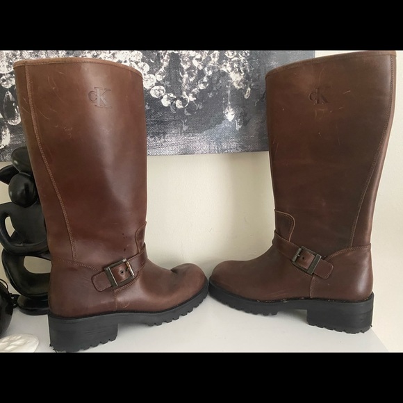 Calvin Klein tall leather Riding boots size 11 - Picture 5 of 11